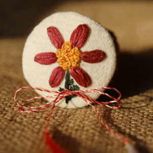 Broșă NU-MĂ-UITA [roșu]